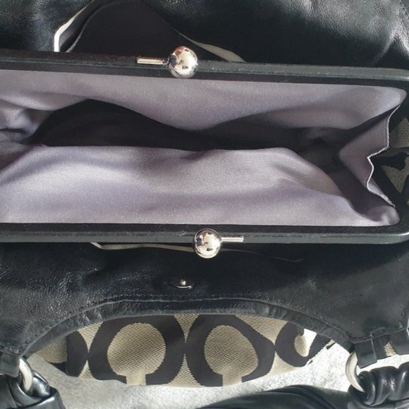 Coach Parker Op Art Kiss Lock Satchel L0893-13441 - Picture 4 of 8